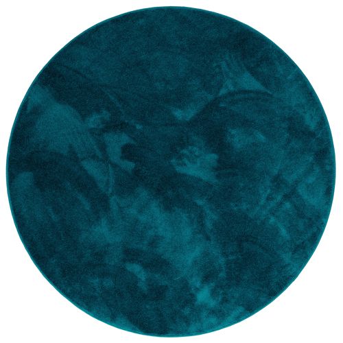 Tapis à Poils Longs Melia Rond 200cm Bleu Foncé