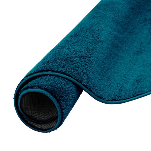 Tapis à Poils Longs Melia Rond 200cm Bleu Foncé