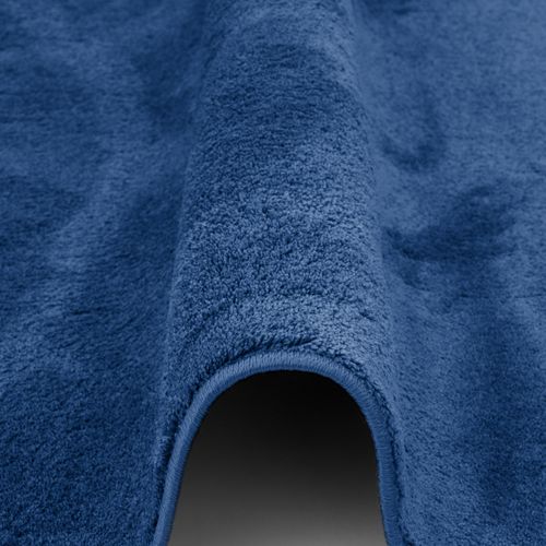 Tapis à Poils Longs Melia Rond 200cm Bleu Foncé