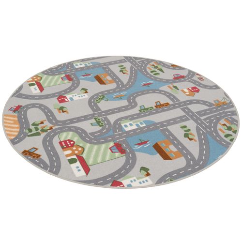Tapis Rues Pour Enfants Fun Town Rond 133x133cm