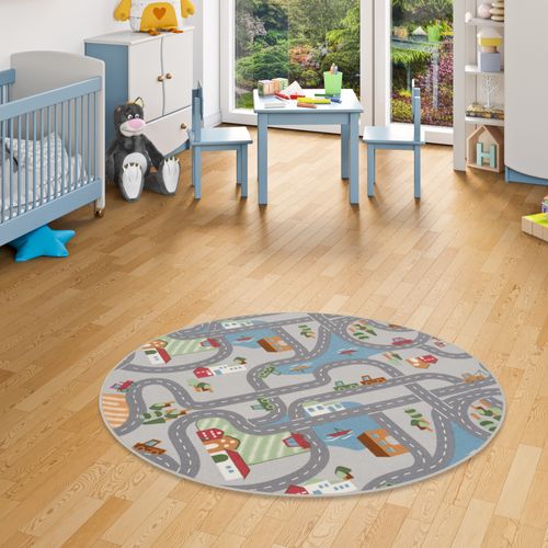 Tapis Rues Pour Enfants Fun Town Rond 200x200cm