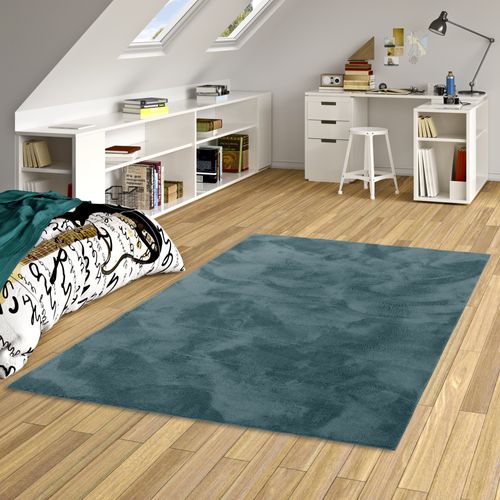 Tapis En Fourrure Pearl 140x200cm Bleu Foncé