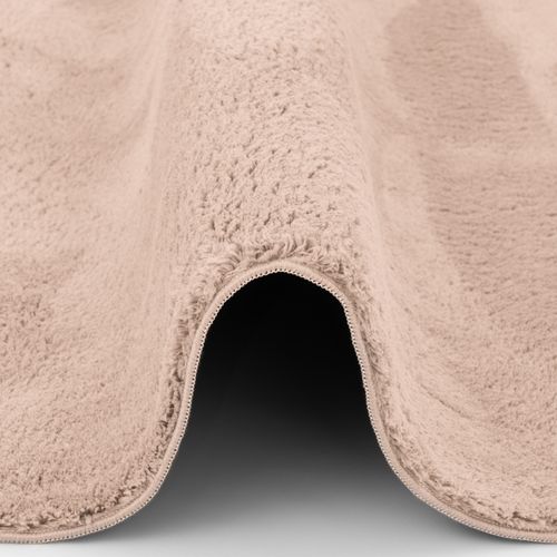 Tapis En Fourrure Pearl Rond 120cm Vieux Rose