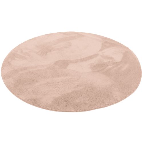 Tapis En Fourrure Pearl Rond 120cm Vieux Rose