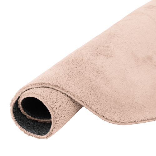 Tapis En Fourrure Pearl Rond 200cm Vieux Rose