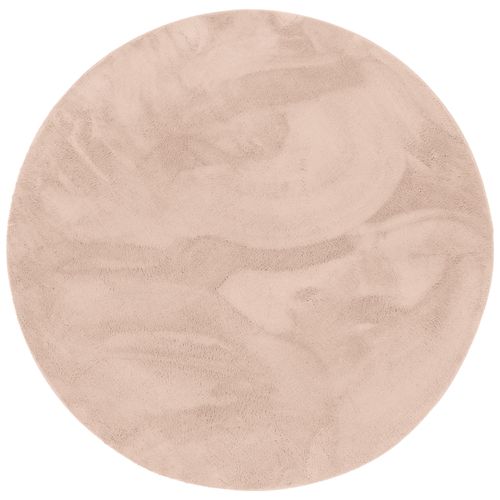 Tapis En Fourrure Pearl Rond 200cm Vieux Rose