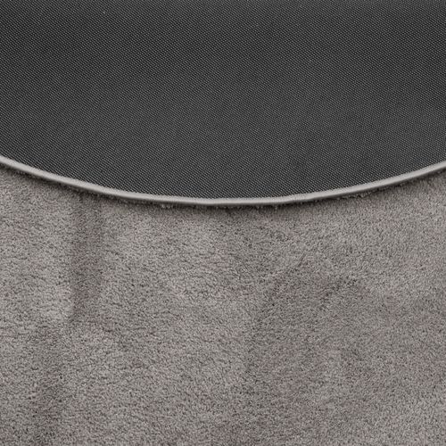Tapis à Poils Longs Silky Rond 160cm Gris