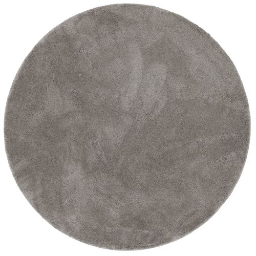 Tapis à Poils Longs Silky Rond 200cm Gris