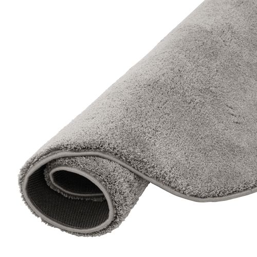 Tapis à Poils Longs Silky Rond 200cm Gris