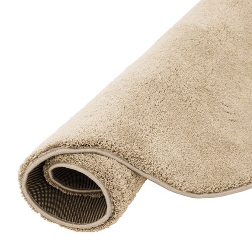 Tapis à Poils Longs Silky Rond 200cm Beige