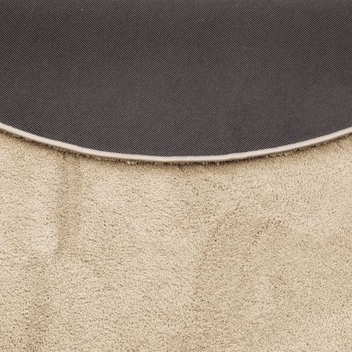 Tapis à Poils Longs Silky Rond 200cm Beige