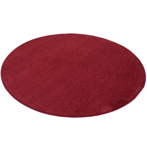 Tapis à Poils Longs Mona Rond 200cm Pourpre