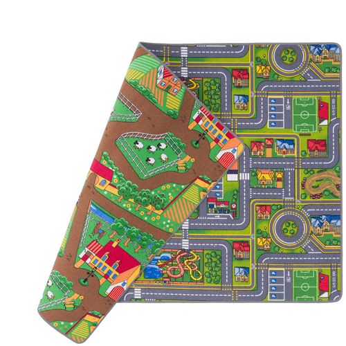 Tapis Rues Réversible 100x200cm Vert