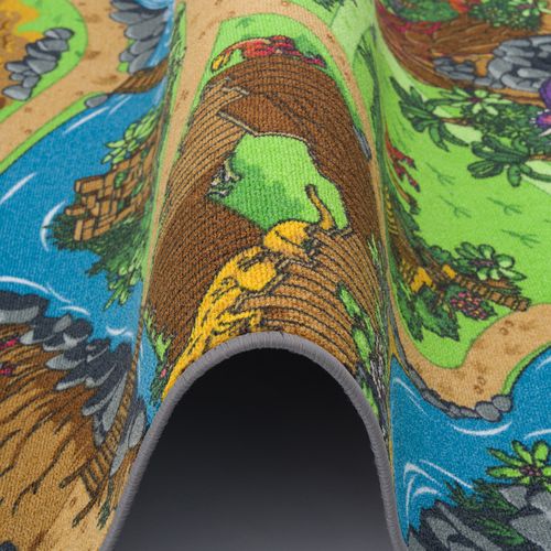 Tapis Rues Réversible 100x200cm Gris