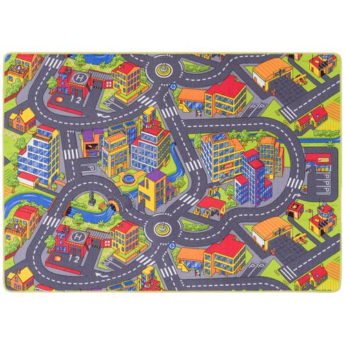 Tapis Rues Réversible 80x200cm Anthracite