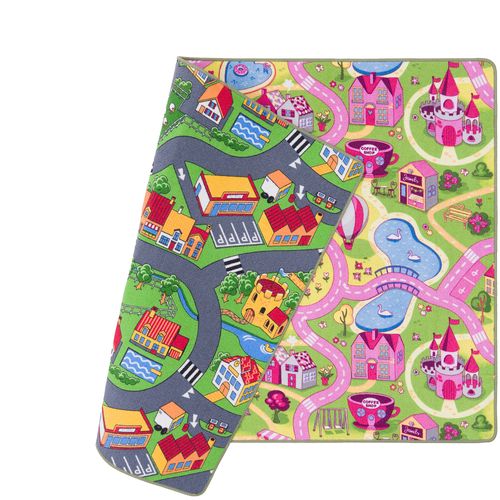 Tapis Rues Réversible 140x200cm Rose