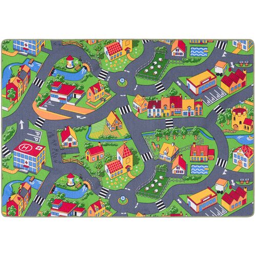 Tapis Rues Réversible 160x160cm Rose