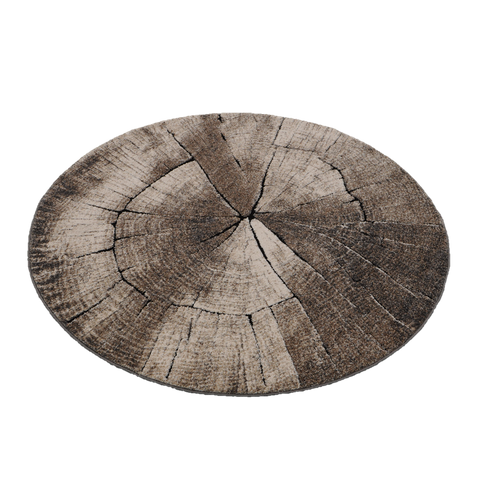 Tapis Marla Design Moderne Arbre, Nature, 120 Cm Rond