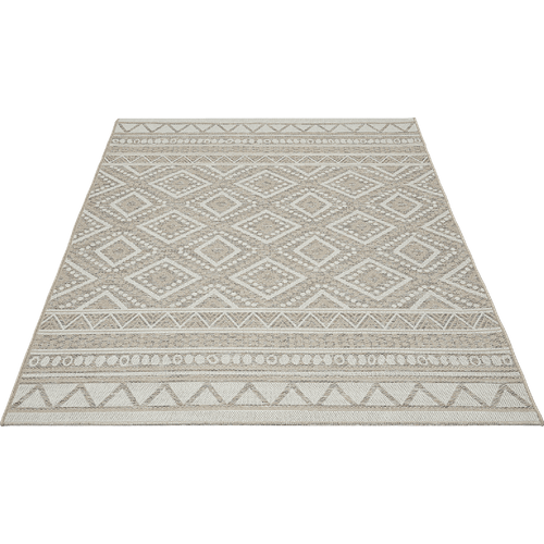 Tapis Calgary Tissé Plat Extérieur Design Moderne, Beige, 300x400 Cm