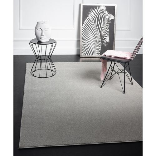 Tapis Marley Élégant Salon, Poils Courts, Argent, 80 X 150 Cm