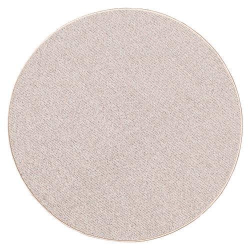 Tapis Natal Moderne Uni Anti-salissures, Beige, 80 Cm Rond