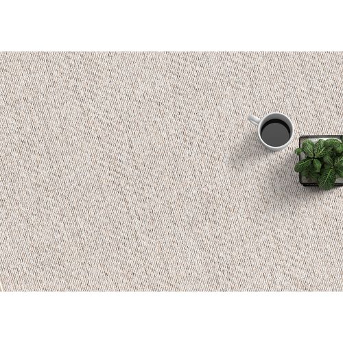 Tapis Natal Moderne Uni Anti-salissures, Beige, 133 Cm Rond