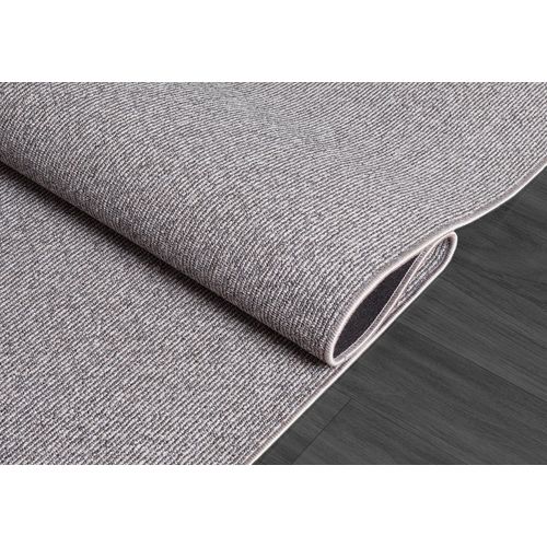 Tapis Natal Moderne Uni Anti-salissures, Gris, 80 Cm Rond