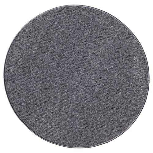 Tapis Natal Moderne Uni Anti-salissures, Anthracite, 80 Cm Rond