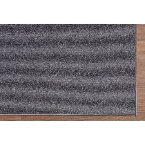 Tapis Natal Moderne Uni Anti-salissures, Anthracite, 80 Cm Rond