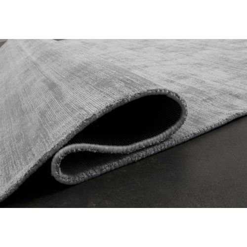 Tapis Janelle Élégant Salon Viscose, Gris, 80x150 Cm