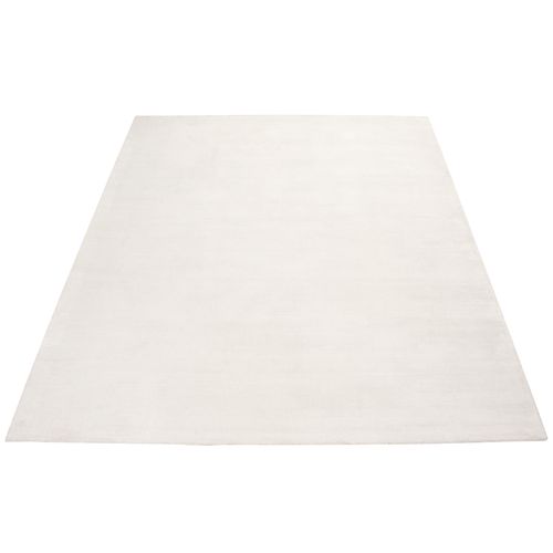 Tapis Janelle Élégant Salon Viscose, Blanc Cassé, 200 Cm Rond