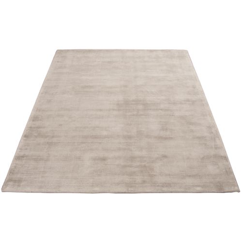 Tapis Janelle Élégant Salon Viscose, Beige Clair, 200 Cm Rond