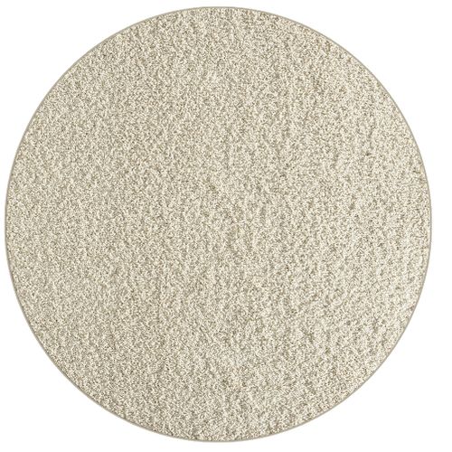 Tapis Foxy Shaggy Uni Lavable Antidérapant, Crème, 120 Cm Rond