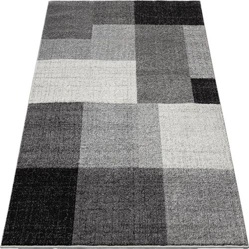 Tapis Pearl Moderne Salon Découpe Contour, Gris, 200x280 Cm