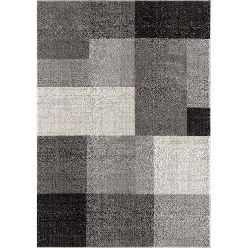 Tapis Pearl Moderne Salon Découpe Contour, Gris, 200x280 Cm