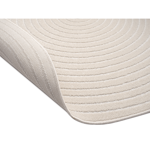 Tapis Santo Plus Moderne Design Boho, Crème, 160 Cm Ronde