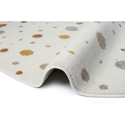 Tapis Beat Kids Moderne Bébé Fille Garçon, Crème, 120 Cm Ronde