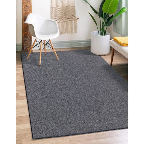 Tapis Natal Moderne Uni Anti-salissures, Anthracite, 200x290 Cm