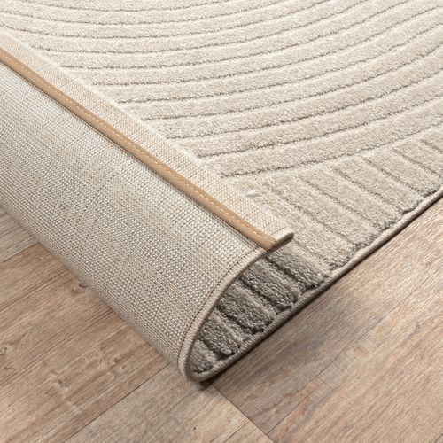 Tapis Everest Moderne Effet Haut-bas 3d - Beige - 200x290 Cm