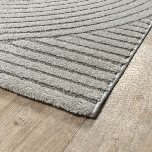 Tapis Everest Moderne Effet Haut-bas 3d - Gris - 160x230 Cm