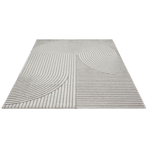 Tapis Everest Moderne Effet Haut-bas 3d - Gris - 160x230 Cm