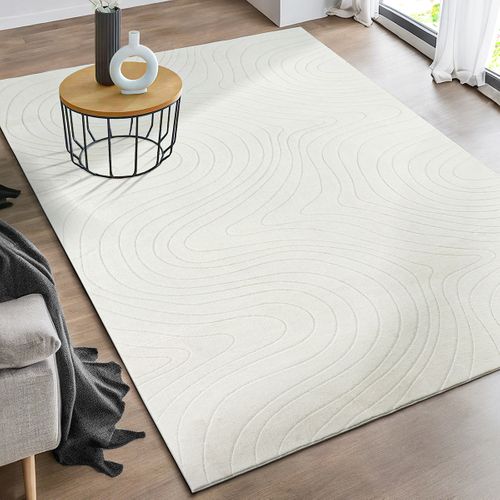 Tapis Rio Salon Antidérapant Océan, Crème, 80x150 Cm