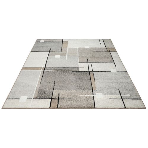 Tapis Pearl Moderne Salon Découpe Contour, Beige, 120x160 Cm