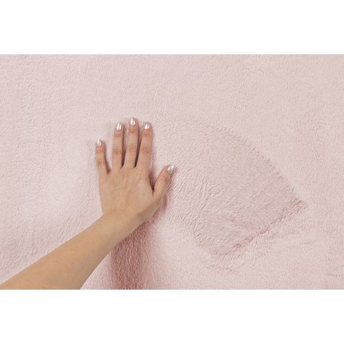 Tapis Cosy Moderne Fourrure Douillet Lavable, Rose, 120x170 Cm