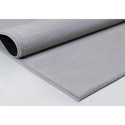 Tapis Cosy Moderne Fourrure Douillet Lavable, Gris, 120x170 Cm