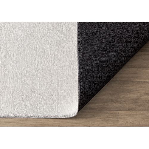 Tapis Moelleux Poils Courts, Antidérapant, Lavable, Soft, Crème, 300 X 400 Cm