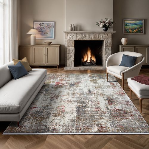Tapis Fabia Luxe Moderne Doux, Multi Beige, 160x230 Cm
