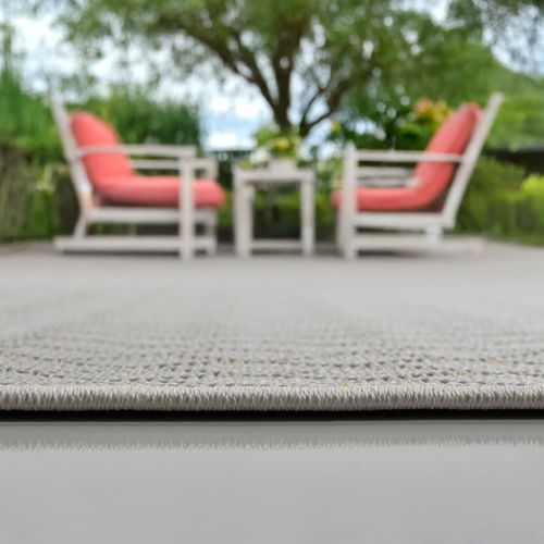 Tapis Calgary Tissé Plat Extérieur Design Moderne, Beige Jaune, 240x340 Cm