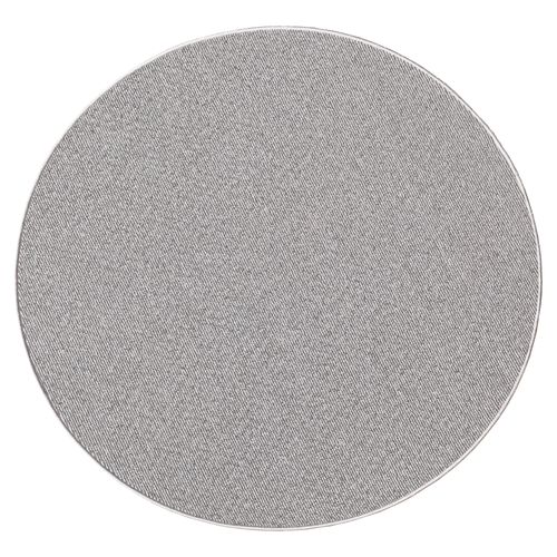 Tapis Natal Moderne Uni Anti-salissures, Gris, 133 Cm Rond