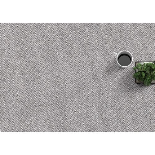 Tapis Natal Moderne Uni Anti-salissures, Gris, 133 Cm Rond